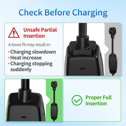 NEMA 5-15 Adapter for Tesla Gen 2 Mobile Connector, 120V 12A Household Outlet Charger Adapter, Portable Level 1 Charging for Tesla Model 3, S, X, Y - Safe and Durable (5-15P)