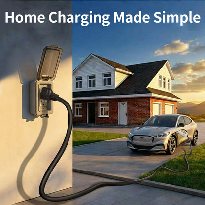 25FT Level 1 EV Charger 16A 120V – Portable J1772 Charger for Home Use, NEMA 5-15 Plug, Compatible with SAE J1772 EVs (Non-Tesla)