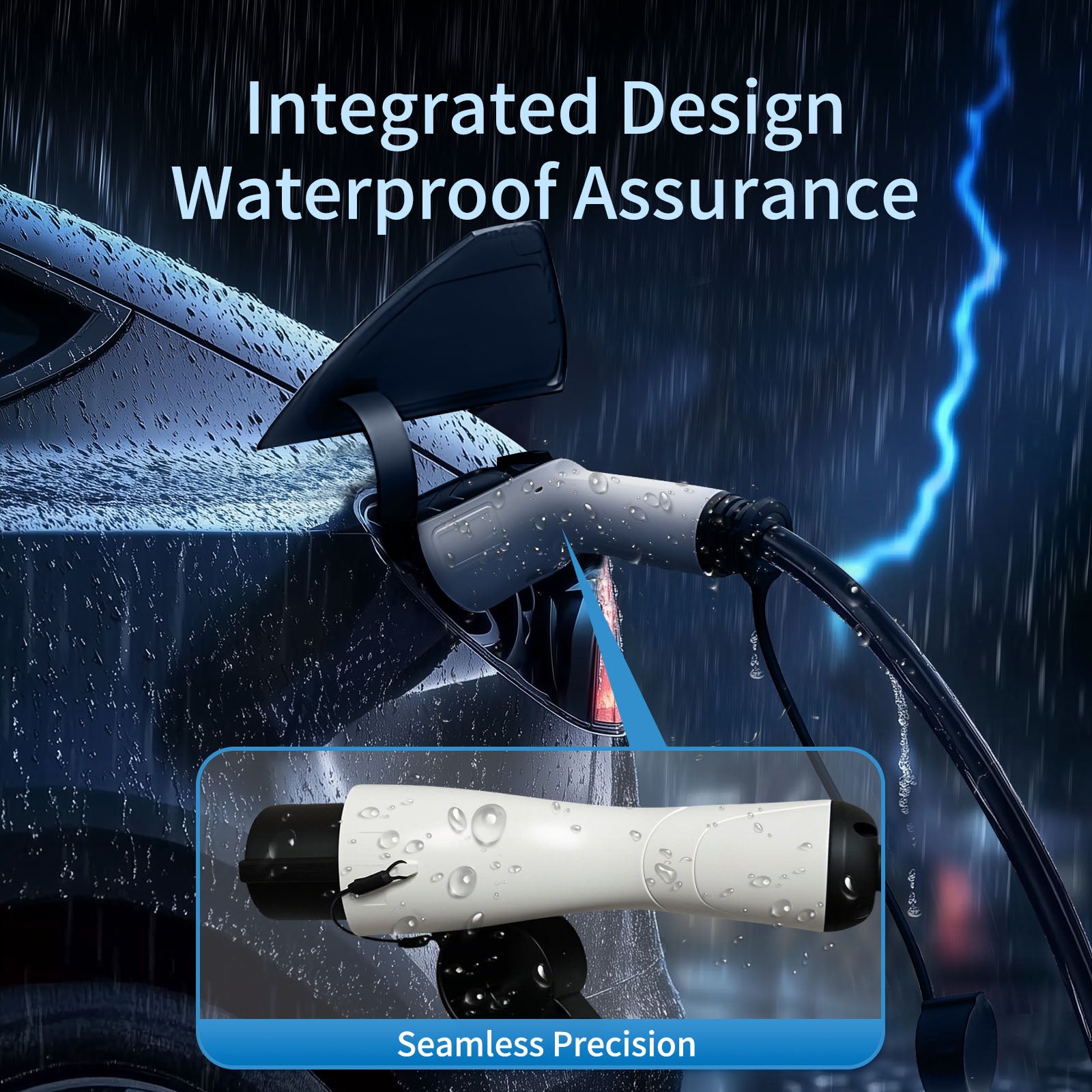 32A 21FT J1772 EV Extension Cable, Level 2 EV Charger Extension Cord, Heavy-Duty 240V EV Extension Cable for Fast Charging (21FT)